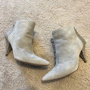 Gray Pointy Toe Bootie